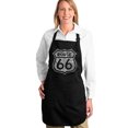 thumbnail image 1 of LA Pop Art Full Length Word Art Apron - Get Your Kicks on Route 66, 1 of 2