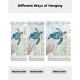 thumbnail image 4 of Teal Sea Turtle Coastal Swag Valances for Windows, Summer Beach Ocean Coral Rod Pocket Sheer Valances for Small Windows, Swag Toppers Light Filtering for Kitchen Living Room 2 Panels 28''x36'', 4 of 6