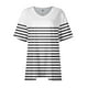 thumbnail image 4 of Camiseta de Manga Corta de Cuello en V Sólido Casual, Camisetas de Manga Corta para las Mujeres, 4 of 7