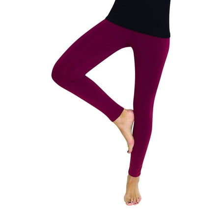 MeMoi Premium Fleece Footless Tights - Assorted Colors L/XL / Beet Red MJB 346
