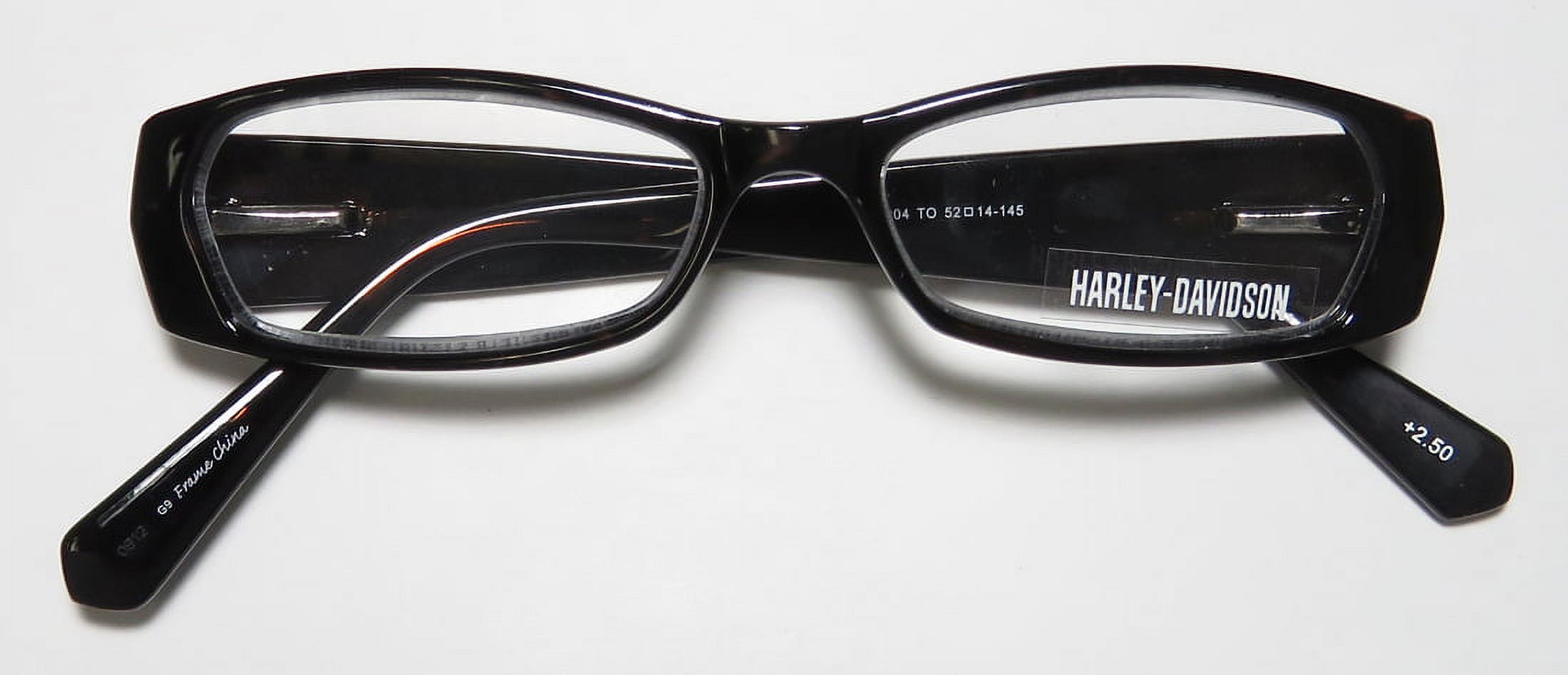 Harley Davidson  52-14-145 mm 2.50 Lenses Rectangular Reading Eyeglasses, Dark Brown - image 2 of 9
