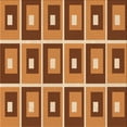 thumbnail image 1 of Ahgly Tapis d'Intérieur Lavable en Machine Carré Orange Transitionnel, 7 Pieds Carré, 1 of 7