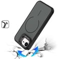 thumbnail image 3 of For iPhone 17E / 16E / SE4 Magnetic Matte Camera Metallic Stand Hybrid Case - Black, 3 of 3
