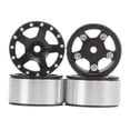 thumbnail image 1 of 4x Llantas de metal con bloqueo de cuentas para bujes de coche RC SCX24 Xi Mi Jimny Negro B, 1 of 9