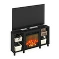 thumbnail image 4 of Furinno Jensen Corner Fireplce TV Stand with Metal Leg for TV up to 55 Inches, Americano, 4 of 10