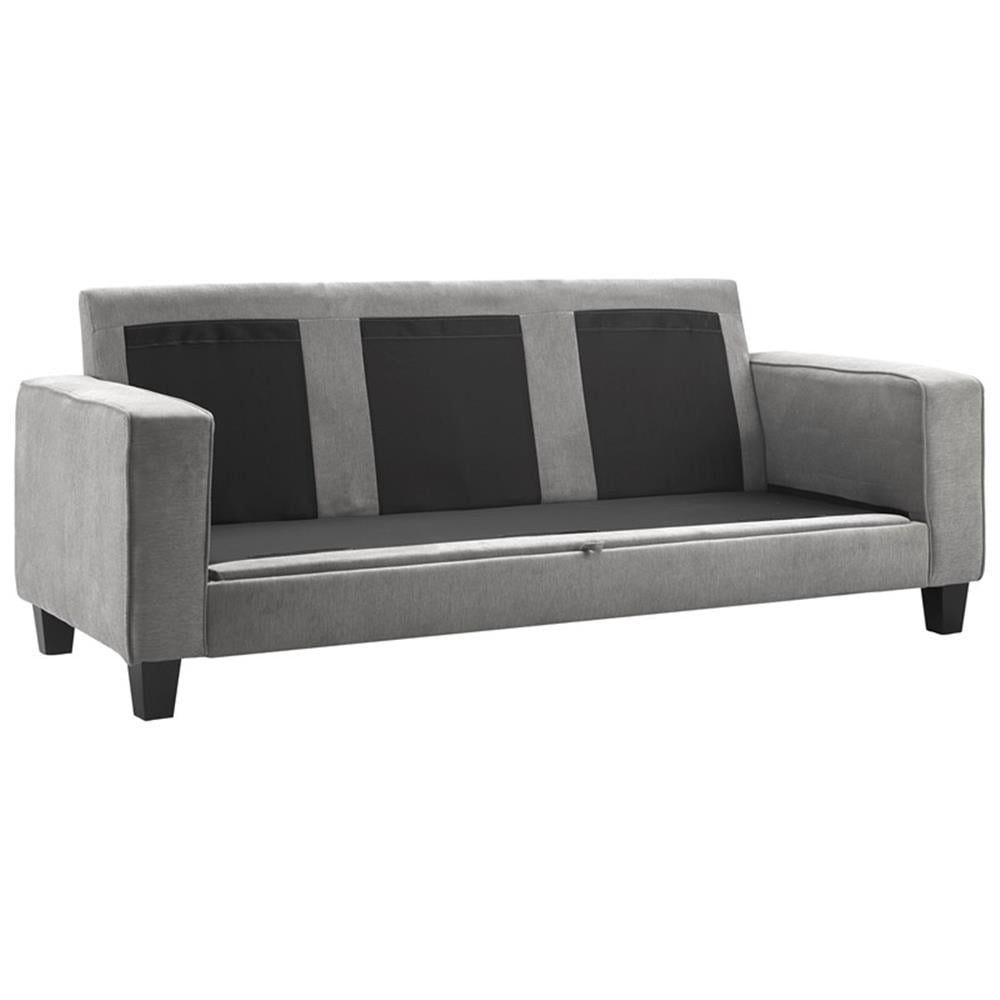 Serta Palisades 77" Track Arm Fabric Sofa with Storage Soft Gray