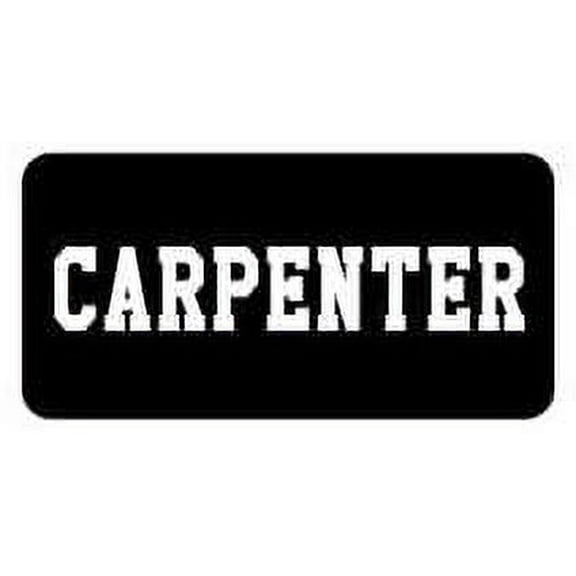 Pair of Carpenter funny hard hat/helmet vinyl decal sticker