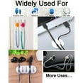 thumbnail image 6 of NimJoy 16 Pack Cable Clips Holiday Wires Organizer Adhesive Cord Holders Management, 34 Slots White, 6 of 7