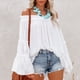 thumbnail image 1 of Tops de moda para mujer, blusa acampanada de manga larga Top de manga larga acampanada para mujer Blusa encantadora probada y confiable, 1 of 6