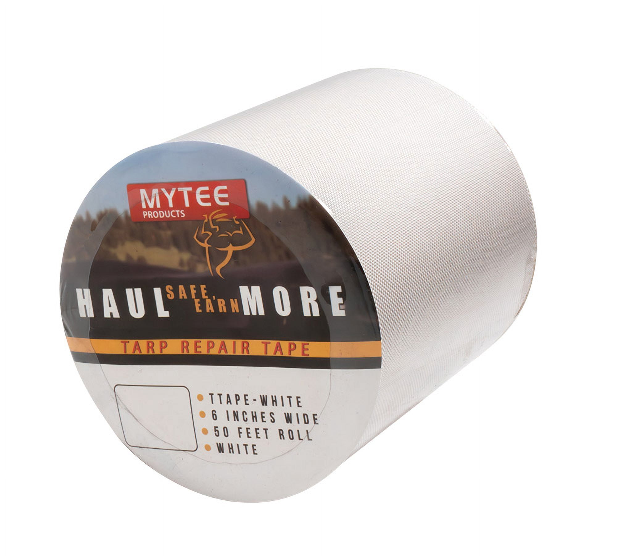 8.8 oz Waterproof White Vinyl Tarp Repair Tape 6 Inch x 50 FT with Heavy Duty Adhesive Backing - Tarp Patch Kit, Tarp Repair Kit