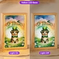 thumbnail image 2 of Happy St. Patrick’s Day Miniature American Shepherd with Green Hat Shamrocks Rainbow Acrylic Plaque with Wood Photo Frame Box MAS Dog Lover Gifts Light Box - 03007, 2 of 5
