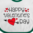 thumbnail image 4 of Inktastic Happy Valentines Day Red Hearts and Arrow Boys or Girls Baby Bib, 4 of 4
