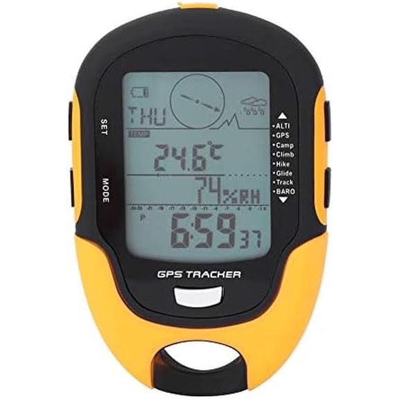 Multifunction Digital Altimeter, Waterproof Handheld GPS Navigator Tracker with Mini Torch, Electronic Barometer Thermometer Compass for Camp Climb Hike$$Other