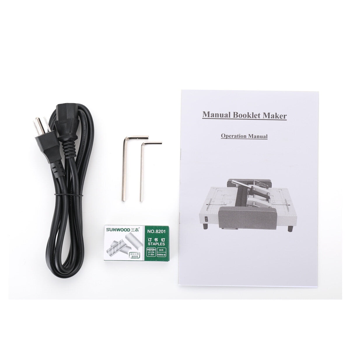 SUDEG Manual Booklet Making Machine A3 Paper Bookbinding and Folding Booklet Stapling 110V 60W