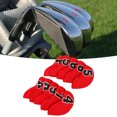 thumbnail image 4 of Number  Iron Headcover, Durable Delicate Iron Club Head Cover Set Thick Soft Neoprene  For Protecting Club Red, 4 of 8