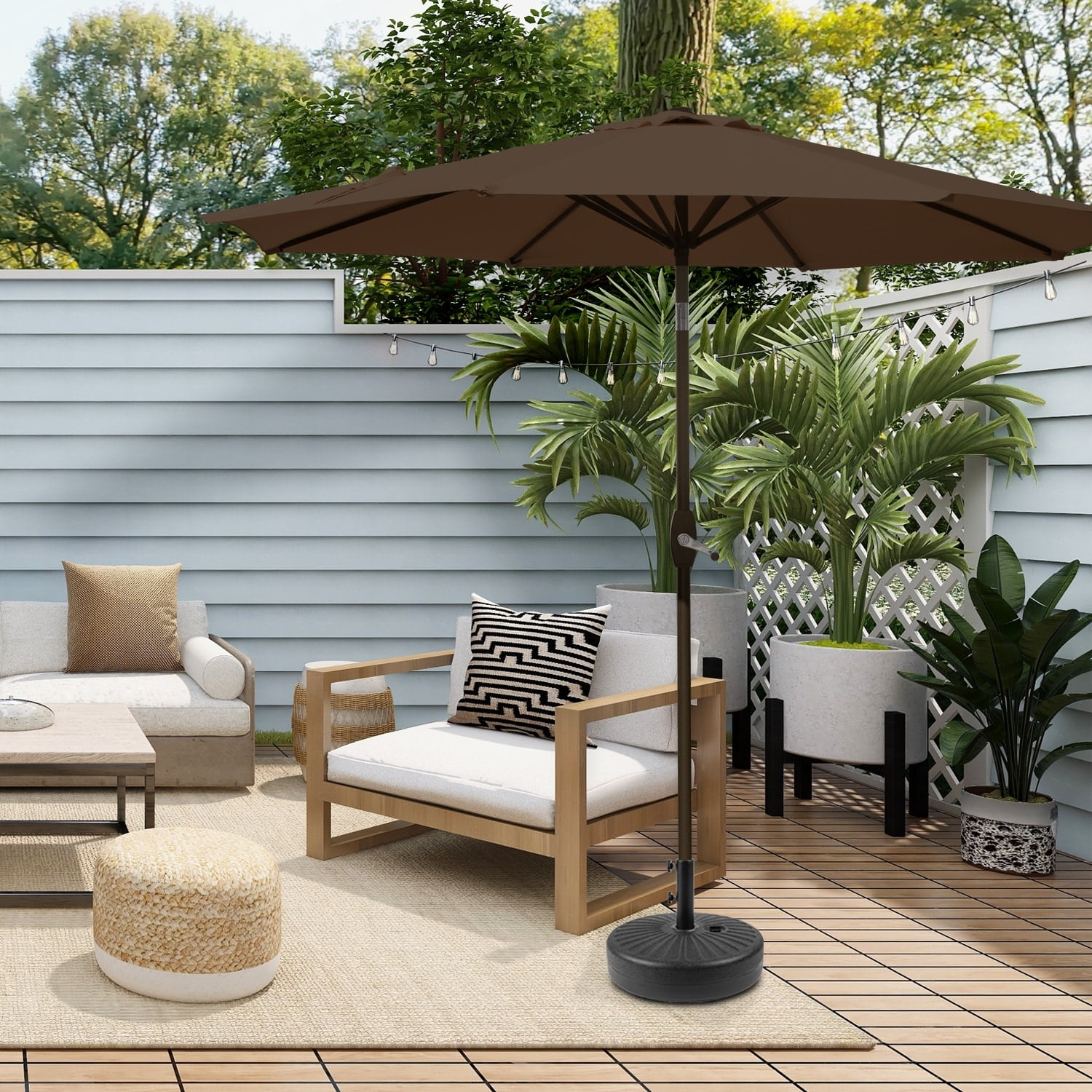 Westin Outdoor 9.50 Inches Solid Round Table Patio Umbrella, UV Resistant