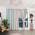 thumbnail image 2 of Gradient 2 Layer Stars Tulle+Blackout Curtains Room Darkening Starry Curtain Eyelet Home Room Living Room Bedroom Decor Boys Girls Kids Gift, 2 of 9