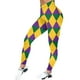 thumbnail image 3 of MKLEKYY Leggings para mujer Pantalones de yoga largos con estampado brillante y estampado Mardi para mujer, 3 of 4