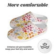 thumbnail image 6 of Fotbe Colorful Floral Pattern Women's Fuzzy Curly Fur Memory Foam Loafer Slippers Indoor Outdoor Slippers Winter Home Shoes-37/38, 6 of 7