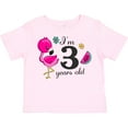 thumbnail image 3 of Inktastic I'm 3 Years Old with Flamingo and Flowers Girls Toddler T-Shirt, 3 of 5