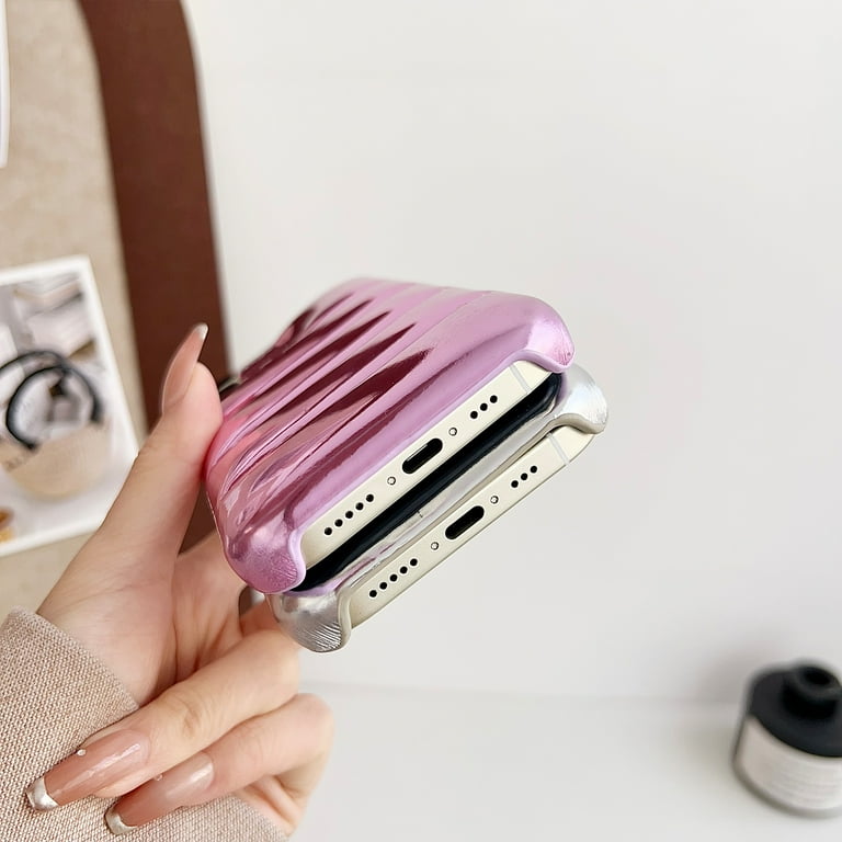 Puffer Phone Case for iPhone 16 Plus, Laser Glossy Down Jacket