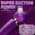 thumbnail image 4 of Powerful head, personal stick style telescopic massager, quiet handheld electric back massager with 10 vibration modes, quiet waterproof - USB charging wireless massager accessory, 4 of 9