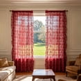 thumbnail image 5 of Dmlowu Sheer Curtains 78 inch Long, Semi-Sheer Lightweight Breathable Pleated Lace Curtains, Blackout Curtains for Living Room Bedroom Home Boho Decor, 5 of 6