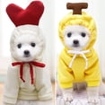 thumbnail image 6 of Dog Hoodie Fruit Clothes, Cute Fleece Dog Sweater Cold Weather Warm Sweatshirt Pet Coat for Dogs Cats Yellow M, 6 of 8