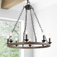 thumbnail image 1 of LNC 8-Light Farmhouse Wagon Wheel Chandelier for Kitchen Island, 1 of 6