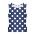 thumbnail image 4 of Vhkiploz Summer Cami Shirt for Women Polka Doted Crew Neck Sleeveless Tank Top Vacation Casual Loose Camisole Blouse, 4 of 5