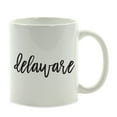 thumbnail image 1 of Koyal Wholesale Black Calligraphy Delaware US State Ceramic Coffee Mug, 1 of 1
