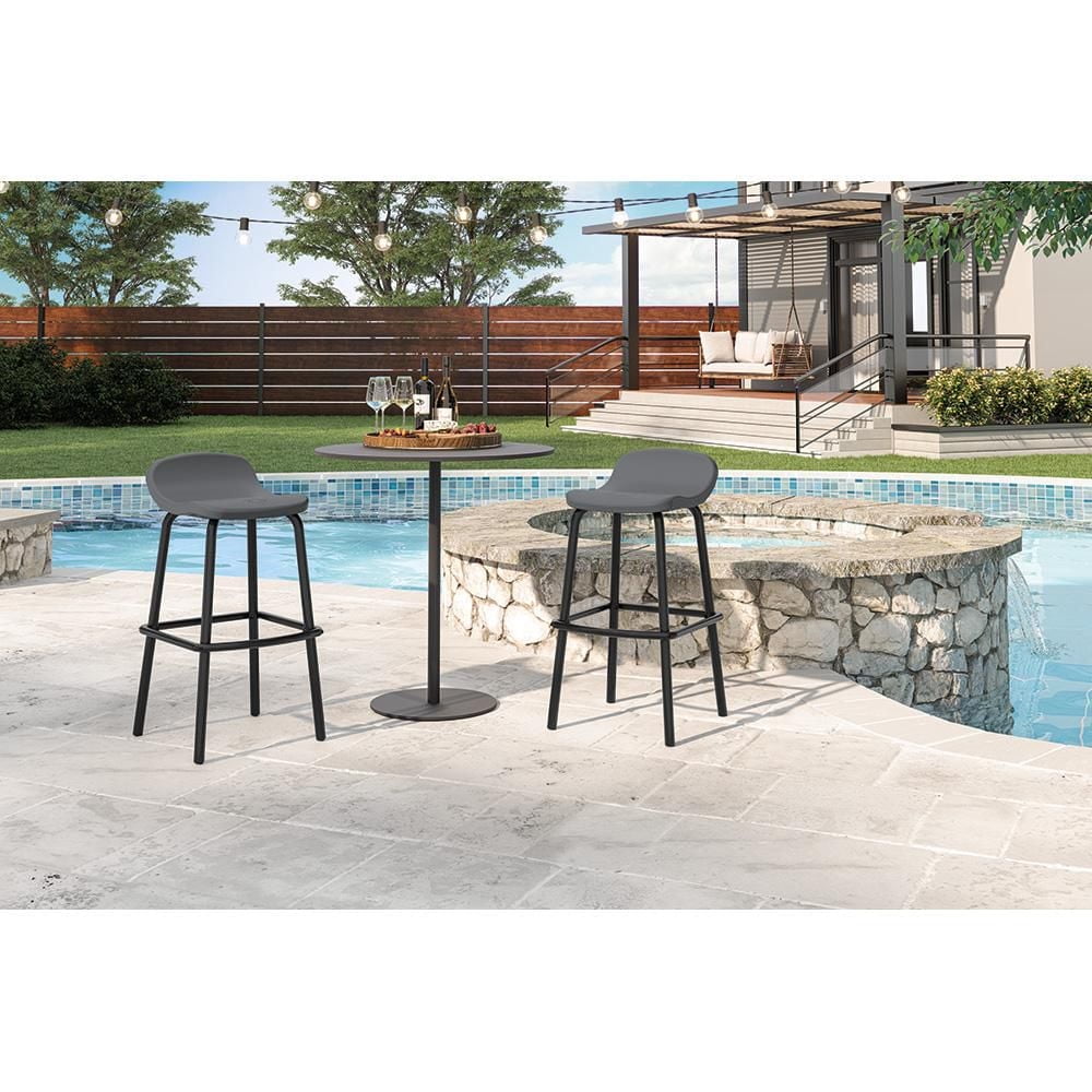 Suncast Outdoor Resin Bar Stools 2-pack - Cool Gray
