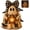 B-Bow Ghost, variant on Rustic Halloween Monster Figurines, Handcrafted Farmhouse Tabletop Decor with Glowing Lanterns, Skeleton Pumpkin Ghost Scarecrow Mummy Mantel Shelf Gift