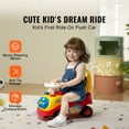 thumbnail image 5 of KFFKFF Toddler Push Car, 1-3 Years, Ride Racer, Transition from Sitting to Standing, Children's Car with Musical Steering, Horn, Storage Under Seat, for Young Kids, 5 of 9