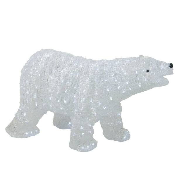 28" Lighted Commercial Grade Acrylic Polar Bear Christmas Display