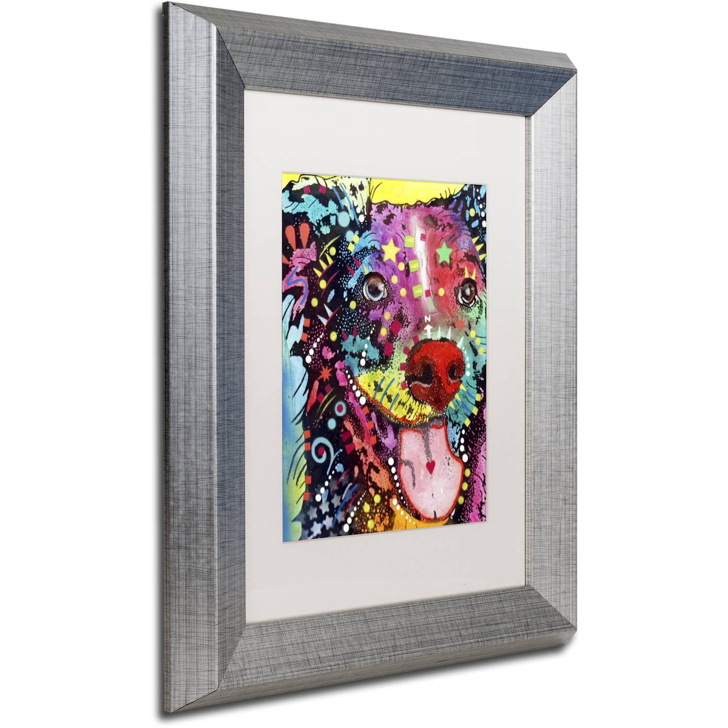 Trademark Fine Art "Dak 1" Canvas Art by Dean Russo, White Matte, Silver Frame