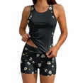 thumbnail image 4 of Lopeceal Two Piece Modest Tankini for Women Floral Print Round Neck Vest Top Swimsuits With Mid Waist Shorts Elegant Casual, 4 of 8