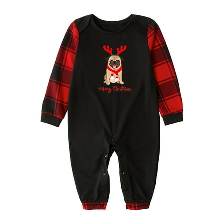 

Scyoekwg Family Christmas Pjs Matching Sets Comfy Loose Holiday Family Pajamas Set Long Sleeve and Long Pants Round Neck Christmas Pattern Print Xmas Pjs Sleepwear for Baby-Kids-Adult