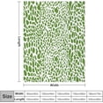 thumbnail image 2 of Yibo Flannel Plush Throw Blanket Green and White Cheetah Leopard Print Animal Skin Pattern Throws Super Soft Blanket for Couch Sofa Bed Chair Lightweight Warm Air Conditioning Blanket, 2 of 8