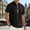 Black, variant on Adult Polo T Shirts for Men Short Sleeve Button Tees Shirt Basic White Fashion Clothing for Man