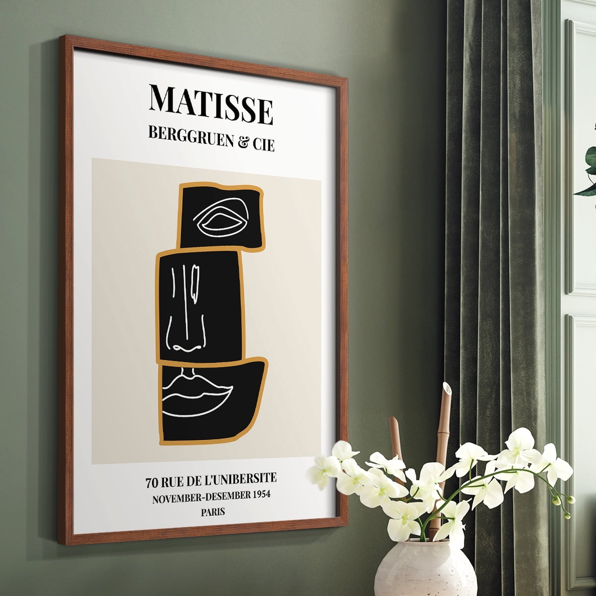 Matisse CXLII Framed Print in Brown Solid Wood 11 x 14 Framed Print