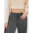 thumbnail image 3 of Weardear Tall Straight Leg High Waisted Sweatpants Womens Casual Workout Pants with Inner Drawstring and Side Pockets, 3 of 6