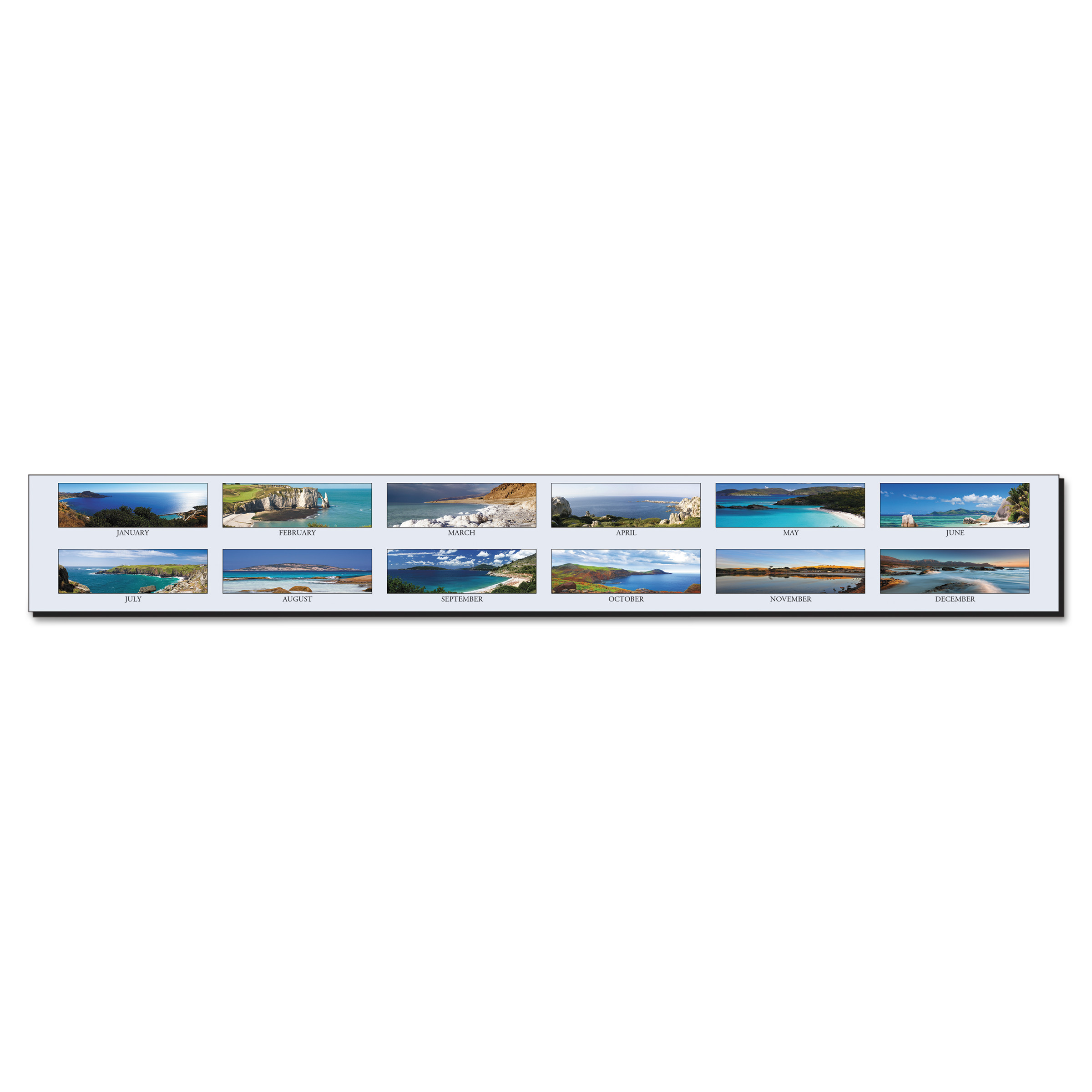 House of Doolittle™ Earthscapes™ 100% Recycled Coastlines Monthly Desk Pad Calendar