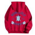 thumbnail image 5 of Puliio Women's Hoodies Fashion Hawaii Sea Turtle Printed Long Sleeve Hoody Sweashirts Fall Winter Comfortable Hooded Jacket Casual Loose Outdoor Pullover Top For Women, 5 of 5