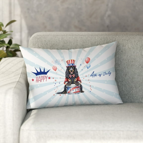 Happy 4th of July Patriotic Afghan Hound Marching Band Uniform Balloons Fireworks Pillowcase Double Sided Dog Lover Pillow Case Covers - 13009