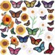 thumbnail image 1 of 33 Piezas De Ropa De Hoja De Hierro Bordada, Traje De Hoja De Hierro De Mariposa De Girasol, Linda Bolsa De Parche Bordada Decorativa, Jeans, Bolsos, Ropa, Manualidades De Bricolaje, 1 of 5