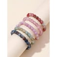 thumbnail image 4 of EOEMY 5Pcs/Set Minimalist Beaded Bracelet Statement Bracelet Stackable Stretch-Default, 4 of 7