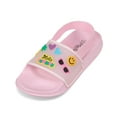 thumbnail image 4 of MeMoi Boys and Girls Super-Soft Cushioned "Hello Summer" Slide Sandal (XXL, Pink), 4 of 6