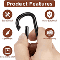 thumbnail image 5 of Noneea 4PCS Stroller Hook Accessories, Multipurpose Stroller Bag Hooks, Leather Stroller Clips for Diaper Bags Pet Carts Grocery Shopping Bags, 5 of 6