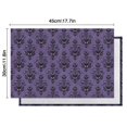 thumbnail image 5 of Purple Gothic Bat Pattern Summer Placemats Table Placemats Set Of 6-Linen Kitchen Washable Placemats Table Mats 11.8"x17.7" Non-Slip Heat Resistant, 5 of 5